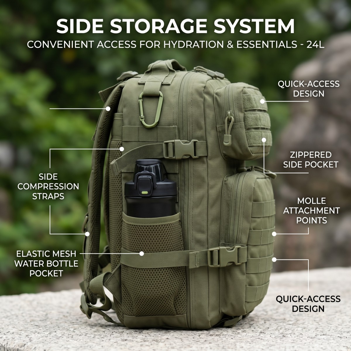 24L Molle Tactical Backpack fo - Cycling Commute Distance review and price