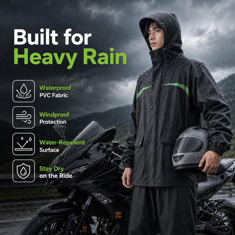 Unisex 2-Piece Waterproof Cycl - Cycling Commute Jacket review and price