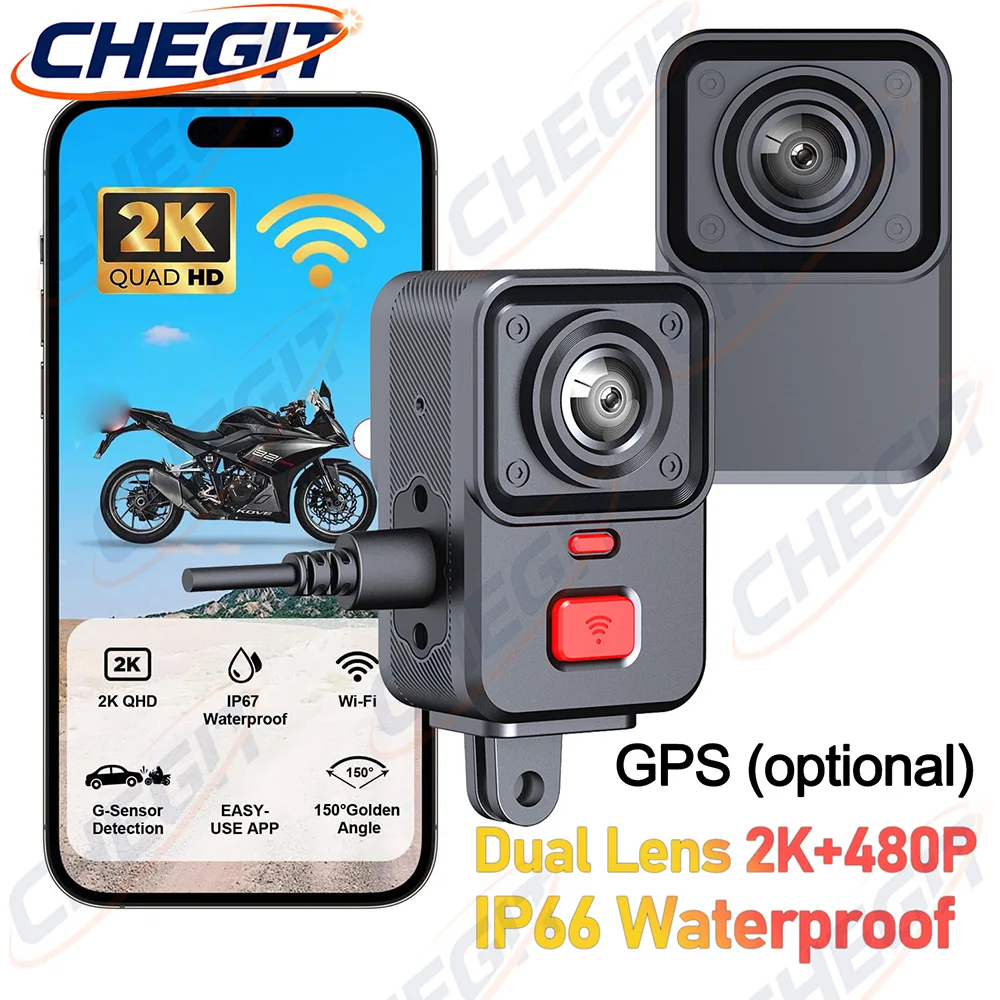 2 Camera Motorcycle DVR 2K HD  - Cycling Loop review and price