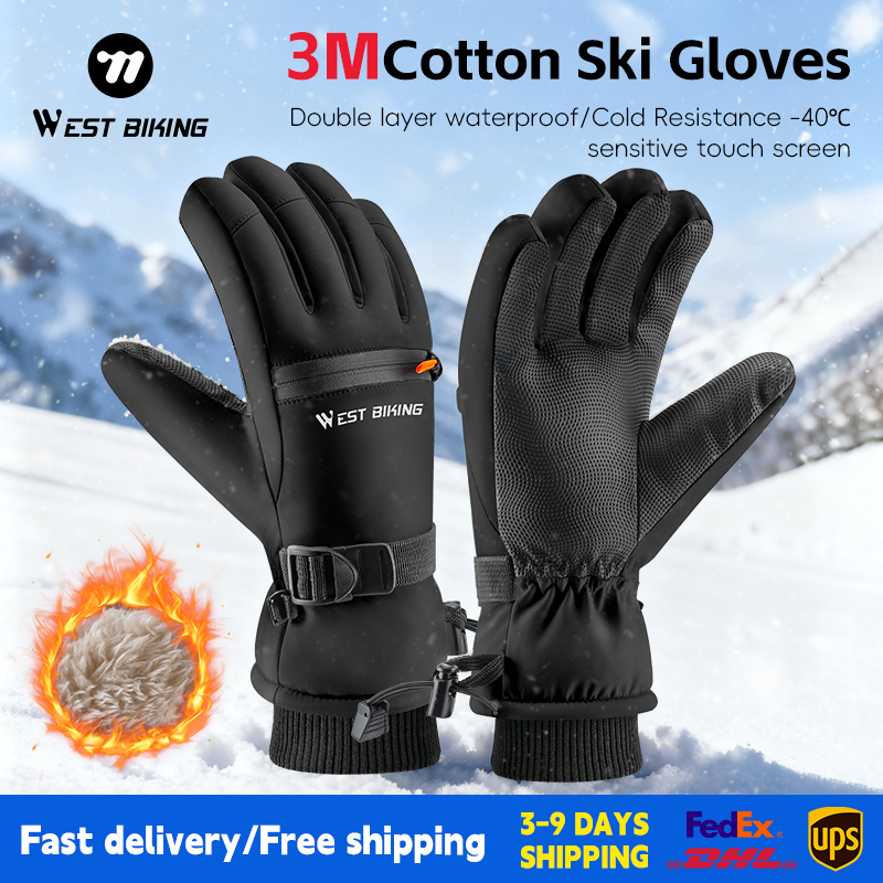 WEST BIKING 3M Cotton Ski Glov - Winter Cycling Commute Gear review and price