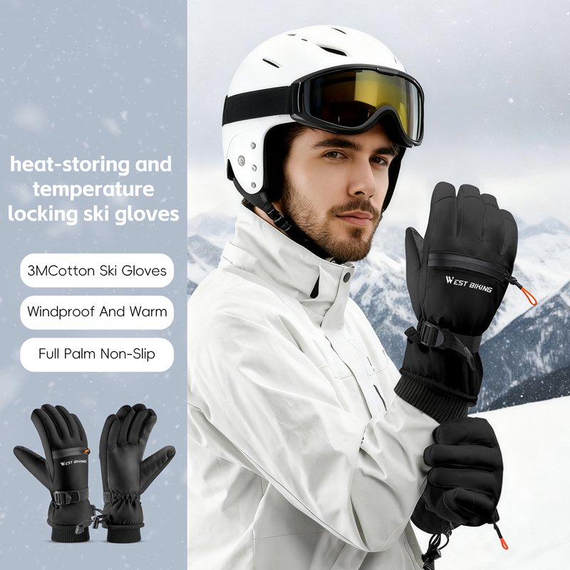 WEST BIKING 3M Cotton Ski Glov - Winter Cycling Commute Gear review and price